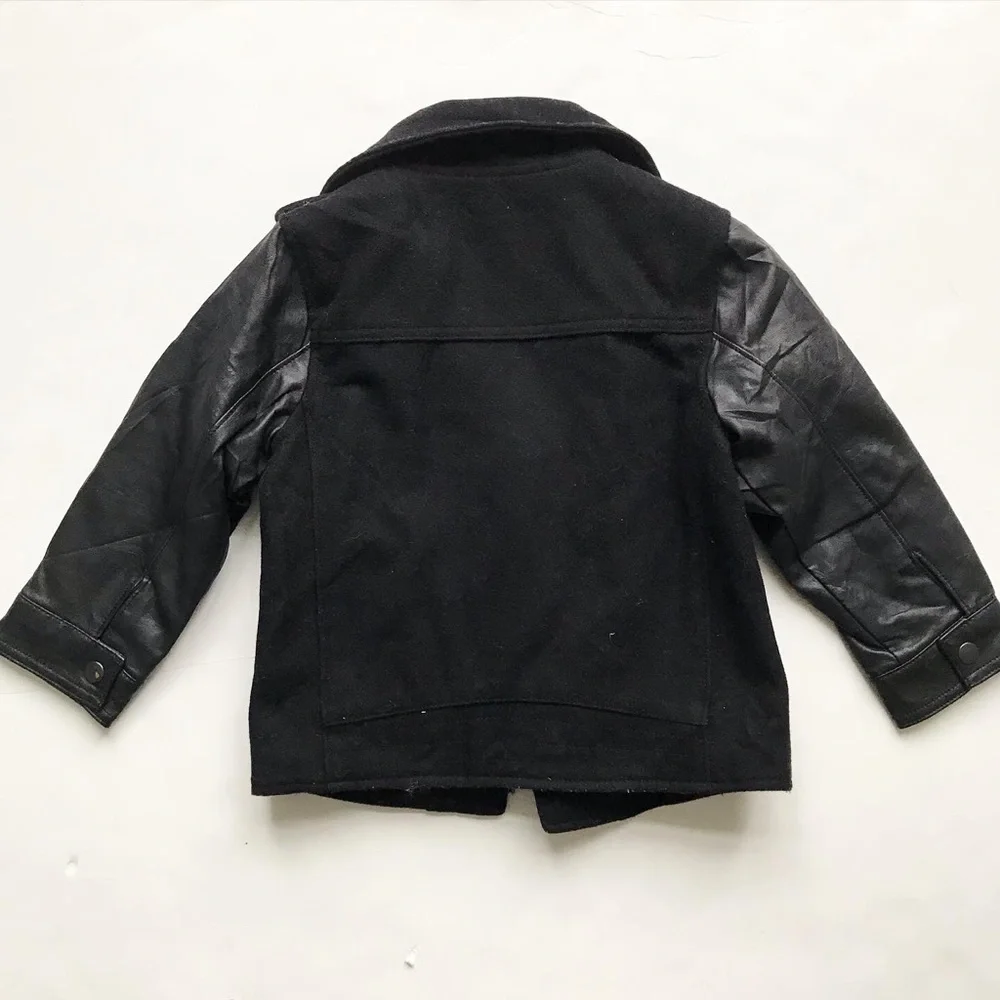 BABygap black motto mix jacket VGUC - button mark on sleeve 4T